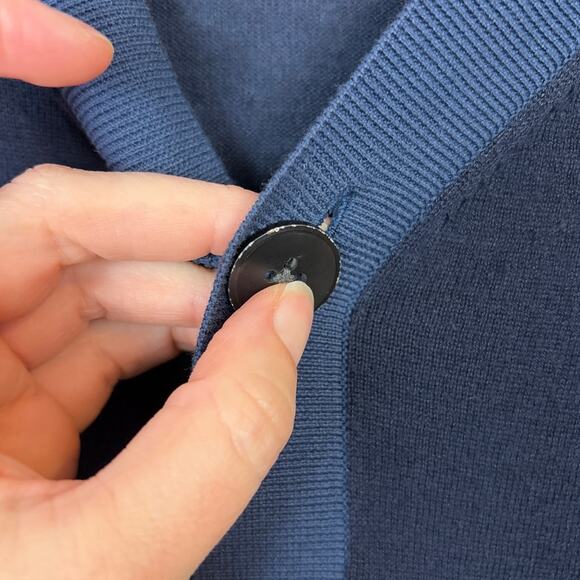 Tomorrowland Toriko Tricot Knit Silk Cashmere Button Front Preppy Cardigan Large - Picture 4 of 5